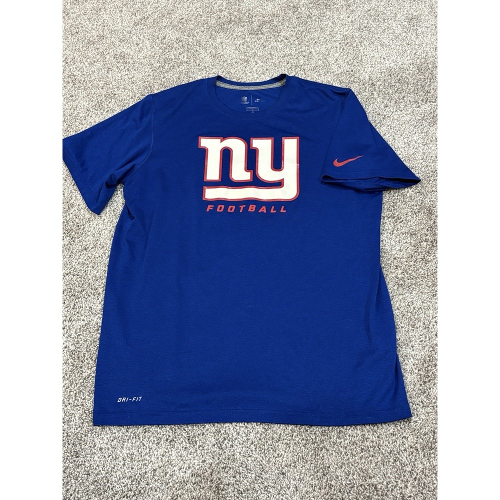 Nike New York‎ Giants Mens Dri-FIT Onfield Apparel T-Shirt Blue Size Medium